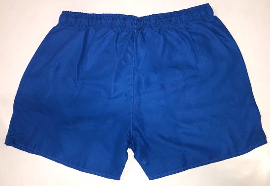 Mannen zwemshort - korte zwembroek met zakken- Blauw met Zwart - Maat L |  bol.com
