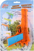 1x Waterpistolen/waterpistool oranje klein van 18 cm kinderspeelgoed - waterspeelgoed van kunststof