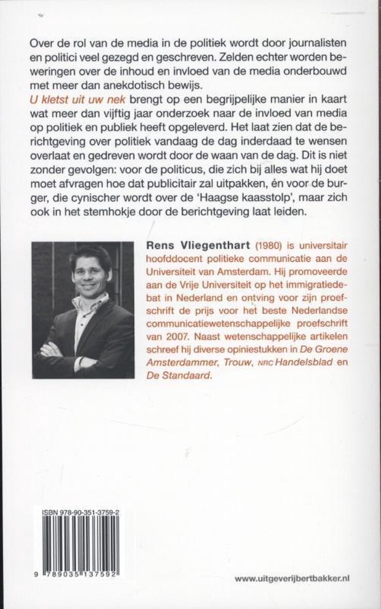 U Kletst Uit Uw Nek - back cover