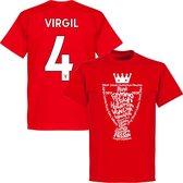 Liverpool Kampioens T-Shirt 2020 + Virgil 4 - Kinderen - 152