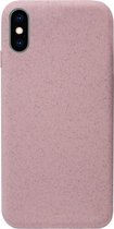 ADEL Tarwe Stro TPU Back Cover Softcase Hoesje Geschikt voor iPhone XR - Duurzaam afbreekbaar Milieuvriendelijk Roze