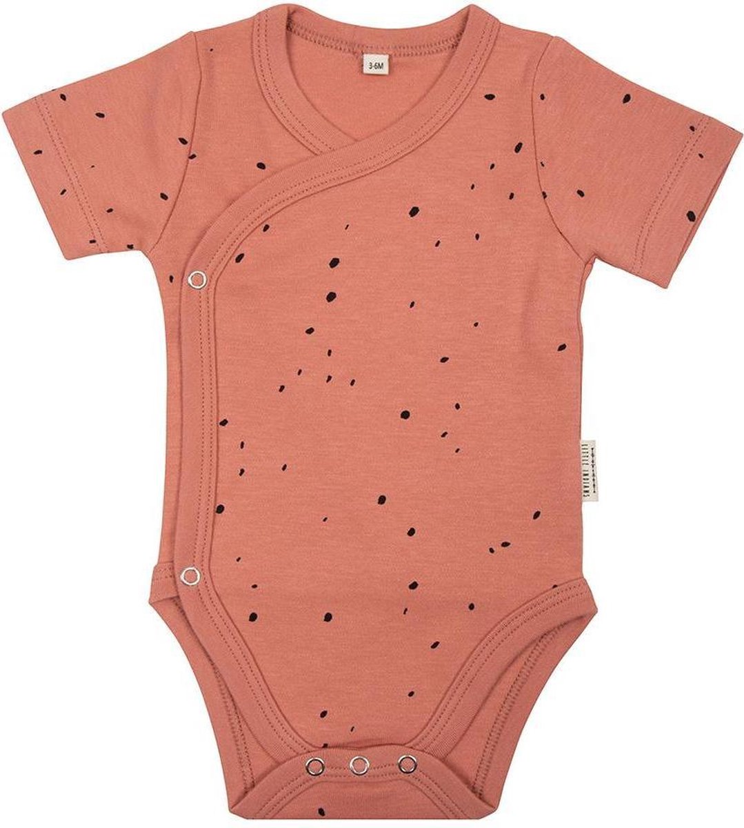 Little Indians Romper Dots Junior Katoen Terracotta/zwart Maat 56