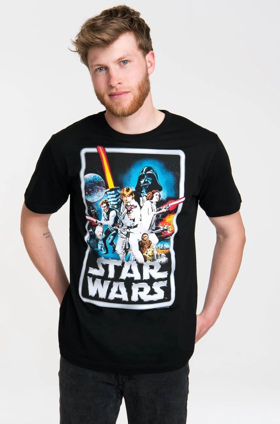 Kleding Gender-neutrale kleding volwassenen Tops & T-shirts T-shirts T-shirts met print Jaren 90 Star Wars Episode One Battle Droids T-shirt 