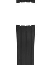 22 mm black silicon strap / steel clasp