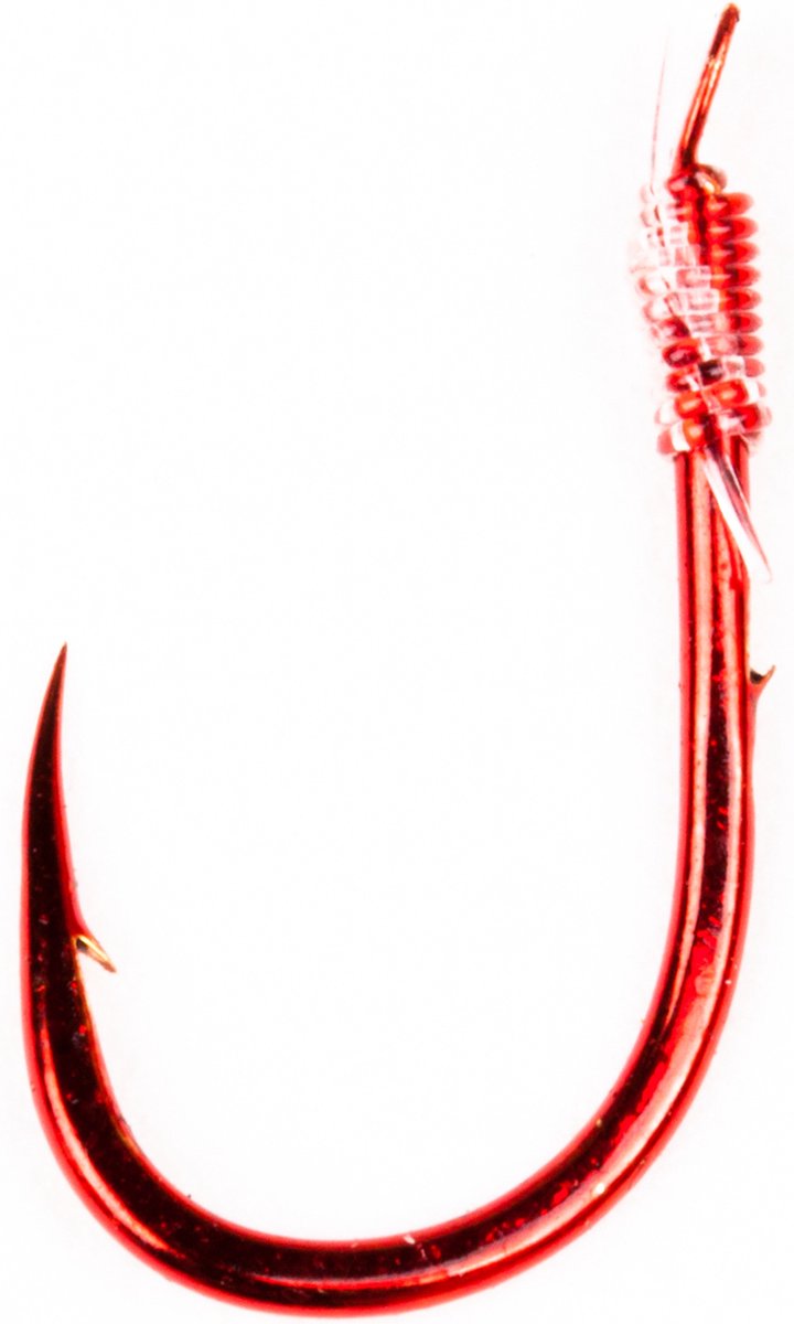 Gamakatsu 5330F Trout - Onderlijn - 60cm - Haakmaat 12 - 10 stuks - Rood