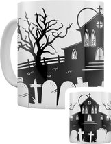 Grindstore Mok/beker Necropolis Silhouette Wit