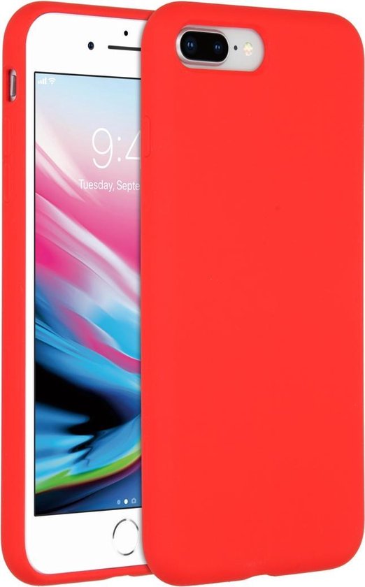 iPhone 8 Plus / 7 Plus Siliconen - Accezz Silicone Backcover - Rood | bol.com