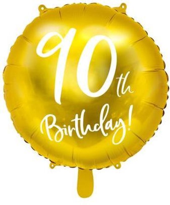 Onvergetelijk tijdelijk elke keer Folieballon 90 Jaar – 90 Jaar Versiering – Goud | bol.com