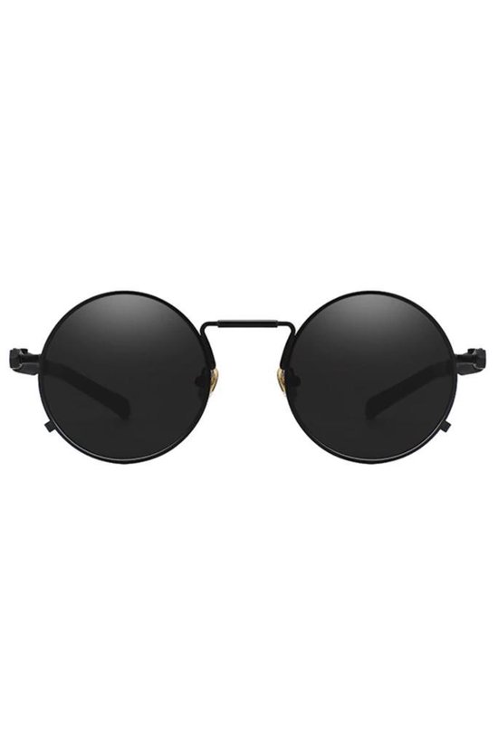 KIMU ronde zonnebril zwart hipster - vintage retro ronde glazen steampunk |  bol.com