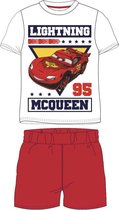 Cars Lightning Mcqueen pyjama - wit - rood - maat 128 / 8 jaar