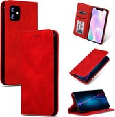 Retro skin feel zakelijke magnetische horizontale flip lederen case voor iPhone 11 (rood)