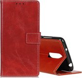 Retro Crazy Horse Texture horizontale flip lederen case voor LG K40, met houder & kaartsleuven & fotolijst (rood)