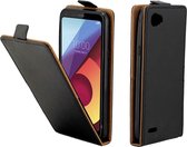 Voor LG Q6 TPU zakelijke stijl verticale flip beschermende lederen tas met kaartsleuf