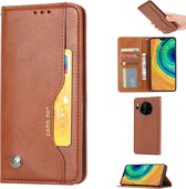 Voor Huawei Mate 30 Pro Knead Skin Texture Horizontaal Flip Leren Case met Fotolijst & Houder & Kaartsleuven & Portemonnee (Bruin)