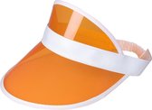 Boland Zonneklep Beach Met Elastiek 20 Cm Oranje/wit