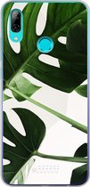 Huawei P Smart (2019) Hoesje Transparant TPU Case - Tropical Plants #ffffff