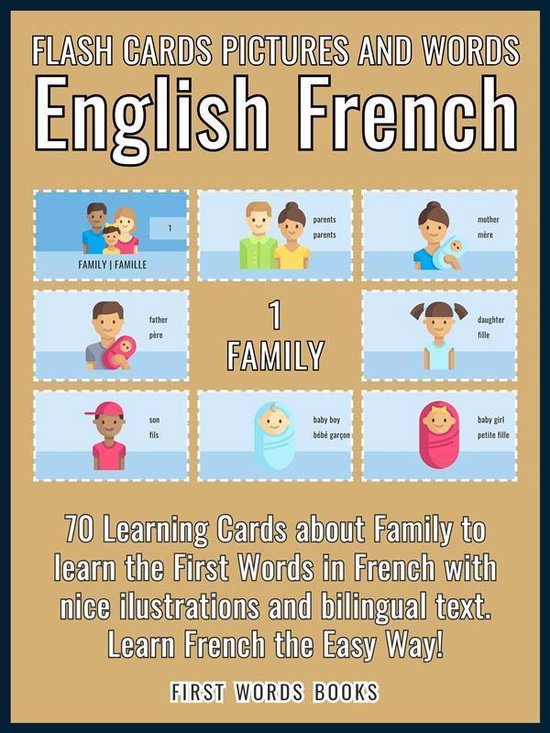 First Words In French (English French) 1 - 1 - Family - Flas ... - cover