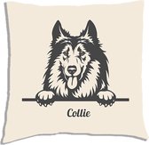 Collie kussen - Wit