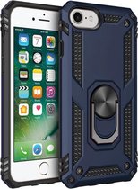 iPhone SE (2020/2022) / 8 / 7 Hoesje Kickstand TPU Donker Blauw