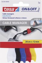 10x Tesa gekleurde klittenband voor kabels 20 cm - Klusbenodigdheden - Huishouden - Tesa - Cabel Manager - Kabels bundelen - Kabelklittenbanden - Kabelbinders 10 stuks
