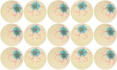 Halloween - 15x Glow in the dark enge decoratie oogballen/ogen van 4 cm voor Halloween - Feestartikelen/versieringen