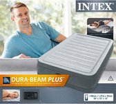 Intex 67766 DuraBeam Midrise Twin 1-Persoons Luchtbed + Pomp 99x191x33cm