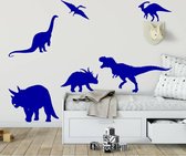 Muursticker Diverse Dinosaurus - Donkerblauw - Vel - baby en kinderkamer - jongens baby en kinderkamer - baby baby en kinderkamer