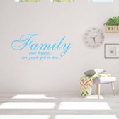 Muursticker Family - lichtblauw - 120 x 52 cm - woonkamer slaapkamer engelse teksten