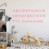 Muursticker Alfabet -  Roze -  120 x 49 cm  -  baby en kinderkamer  nederlandse teksten  bedrijven  alle - Muursticker4Sale