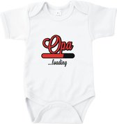 Rompertjes baby met tekst - Opa loading - Romper wit - Maat 50/56