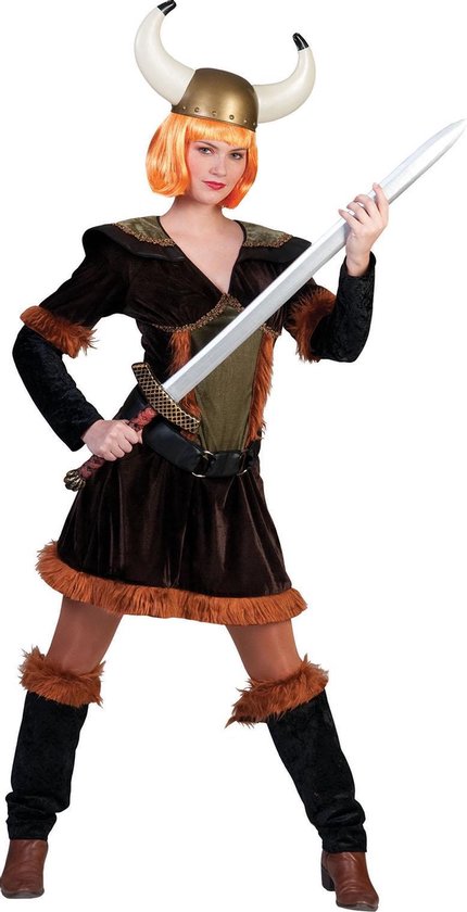 Piraat & Viking Kostuum | Viking Victor Jurk Vrouw | Maat 36-38 | Carnaval kostuum | Verkleedkleding