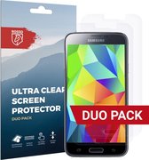 Rosso Screen Protector Ultra Clear Duo Pack Geschikt voor Samsung Galaxy S5 | TPU Folie | Case Friendly | 2 Stuks