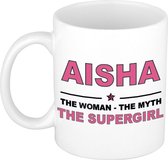 Aisha The woman, The myth the supergirl cadeau koffie mok / thee beker 300 ml