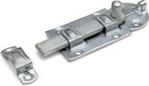 1x stuks rolschuif / rolschuiven staal verzinkt 8 x 20 cm - deurbeveiliging - profielrolschuiven / poortslot / hekgrendel