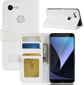 Crazy Horse Texture horizontale flip lederen case voor Google Pixel 3, met portemonnee en houder en kaartsleuven (wit)