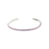 Symbols 9SY 0070 Zilveren Armband - Rhodonite - Roze - 60*48mm - Zilverkleurig