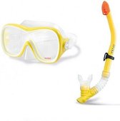 Intex 55647 Aquaflow Sport Wave Rider Duikbril en Snorkel Geel