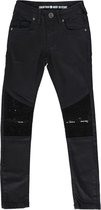 Crush denim zwarte skinny jeans meisje - pailletten op kniehoogte - Maat 110