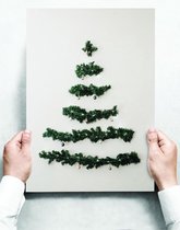 Wandbord: Minimalistische Kerstboom met moderne compositie - 30 x 42 cm
