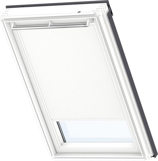 Store à enrouleur occultant d'origine VELUX (DKL) pour fenêtres de toit VELUX, cadre blanc, U04, 804, 7, blanc