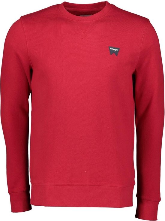 Wrangler Sweater - Modern Fit - Rood - 4XL Grote Maten | bol.com
