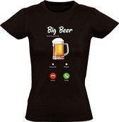 Big beer dames t-shirt | grappig | cadeau | verjaardag | carnaval | maat XL