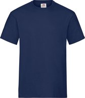 3-Pack Maat M - T-shirts donkerblauw/navy heren - Ronde hals - 195 g/m2 - Ondershirt shirt - Donker blauwe katoenen shirts voor mannen