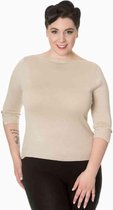 Dancing Days Longsleeve top -3XL- ADDICTED Beige