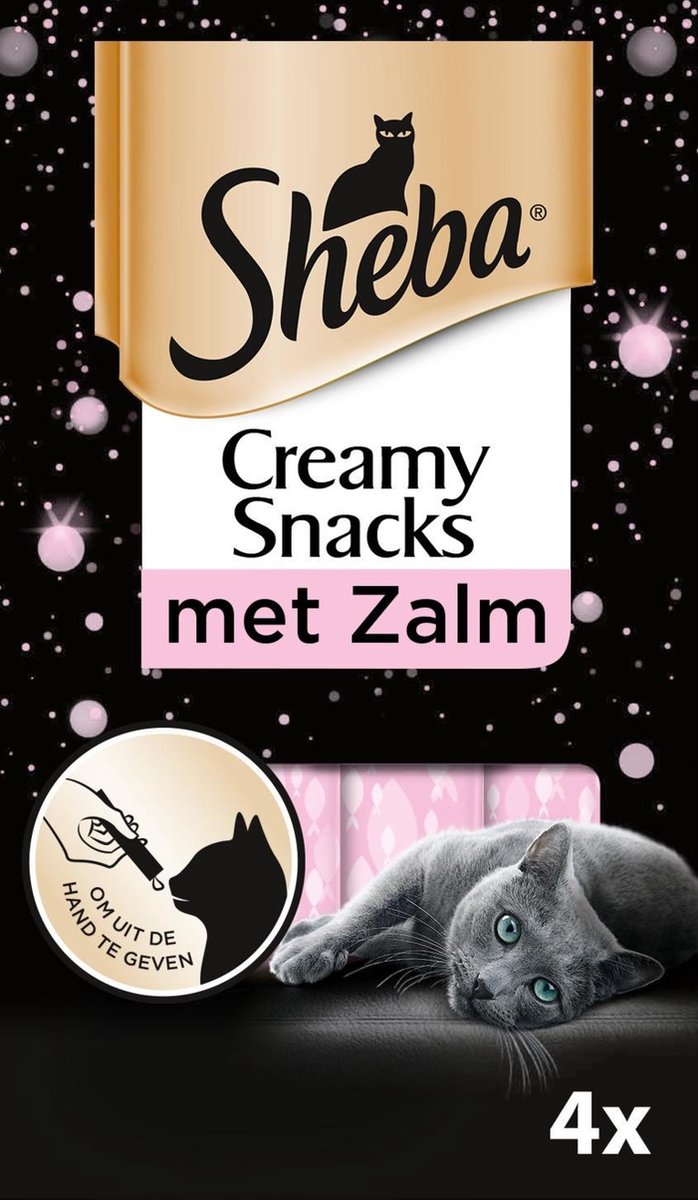 Sheba Creamy Snacks Zalm Multipack 4 x 12 gr