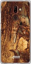 Nokia 7 Plus Hoesje Transparant TPU Case - Lets go Gold #ffffff