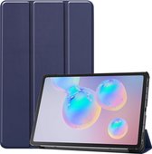 Hoes Geschikt voor Samsung Galaxy Tab S6 Lite Hoes Luxe Hoesje Book Case - Hoesje Geschikt voor Samsung Tab S6 Lite Hoes Cover - Donkerblauw