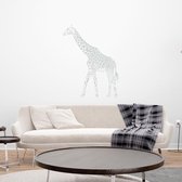 Muursticker Giraffe Lopend - Lichtgrijs - 78 x 100 cm - baby en kinderkamer - muursticker dieren slaapkamer woonkamer alle