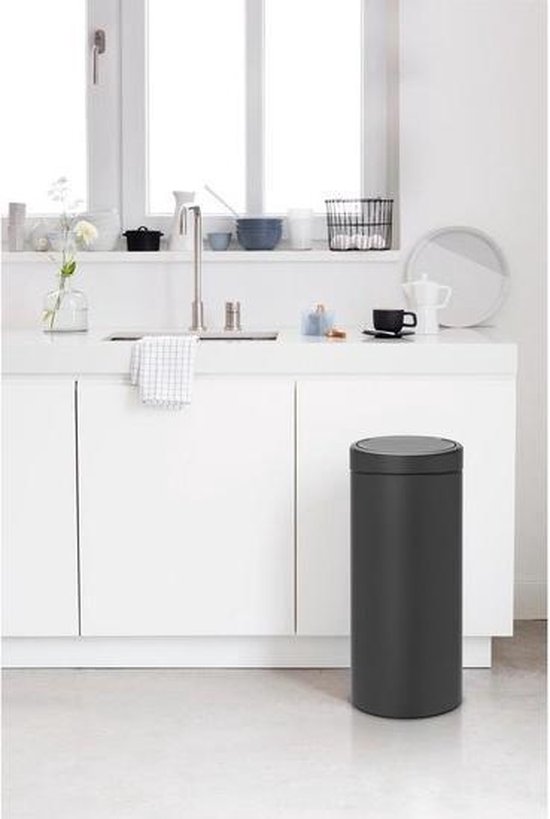 Brabantia Touch Bin poubelle 60 litres - Mineral Infinite Grey