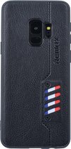 Samsung Galaxy s9 soft touch Backcover hoesje met siliconen houder-Zwart (G960)- 8719273279397